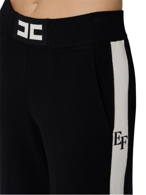 Pantalone nero in viscosa Elisabetta Franchi | KP69S56E2EF3